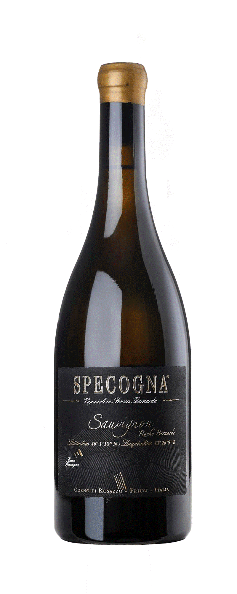 Una bottiglia di vino con etichetta.